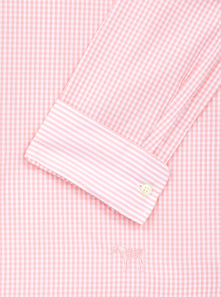 Pink Gingham Check Shirt